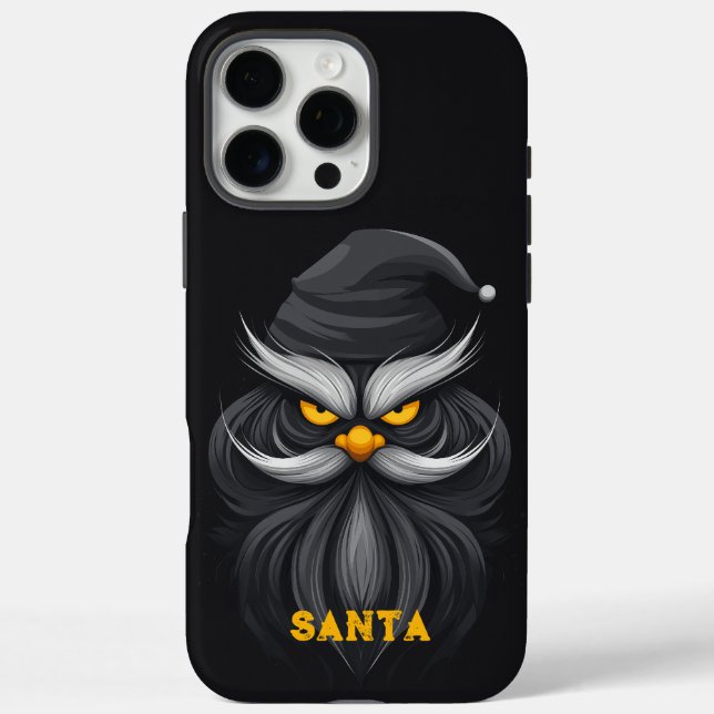 Coques Case-Mate iPhone Père Noël noir en colère (Verso)