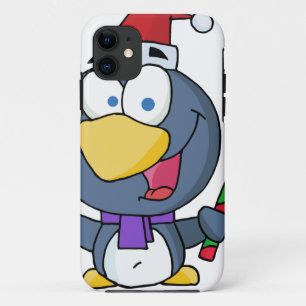 Coque Case-Mate Pour iPhone Père Noël Penguin avec Sucre de canne
