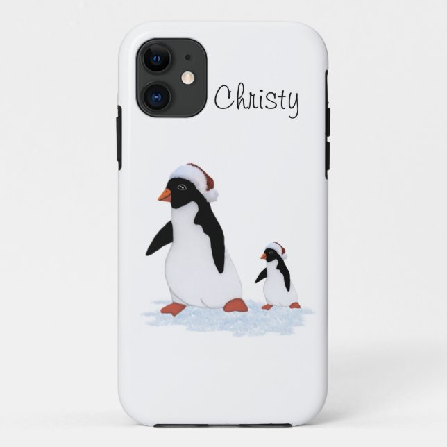 Coques Case-Mate iPhone Père Noël Penguins (Dos)