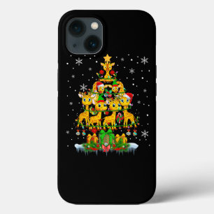 Case-Mate iPhone Case Père Noël Reindeer Elf Giraffes Arbre de Noël Lumi