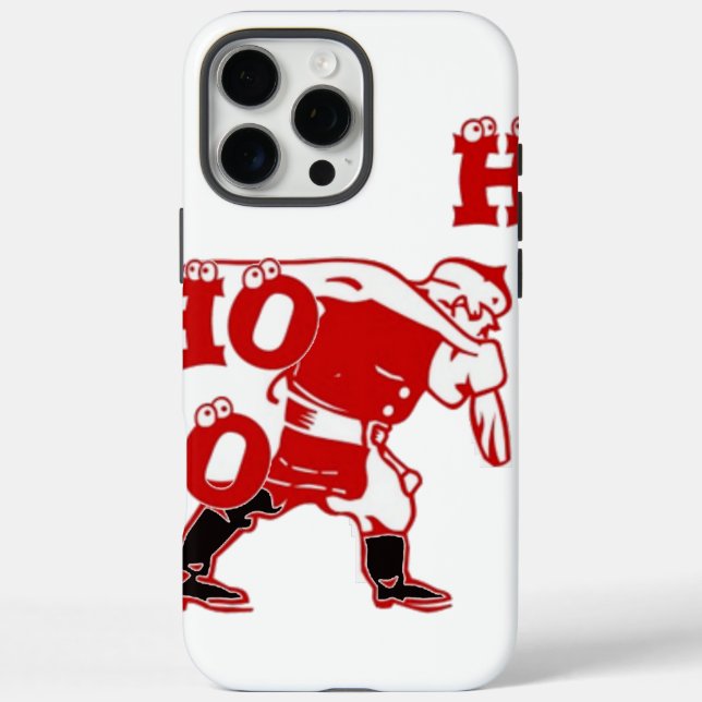 Coques Case-Mate iPhone Père Noël rouge et blanc Marcher Ho Ho Art Imprime (Verso)