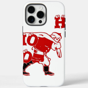 Coques iPhone 16 Pro Max Père Noël rouge et blanc Marcher Ho Ho Art Imprime