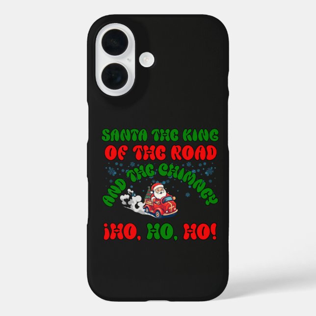 Coques Case-Mate iPhone Père Noël Trucker Christmas Road King Holiday Fest (Verso)