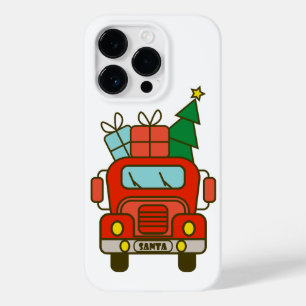 Coque Pour iPhone 14 Pro Père Noël vue de devant Joyeux Noël