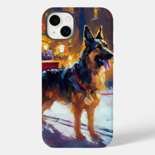 Coque Pour iPhone 14 Plus Période de fêtes de Noël du Berger Allemand
