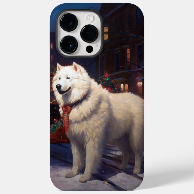 Coques Case-Mate iPhone Période de fêtes de Noël Samoyède (Verso)