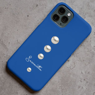 Coque iPhone 15 Pro Max Perles bleues