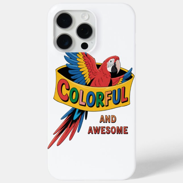 Coques Case-Mate iPhone Perroquet coloré (Verso)