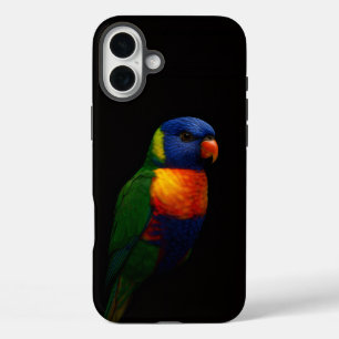 Coques iPhone 16 Plus Perroquet Loriquet Black 4 Luxe iPhone 16 Plus