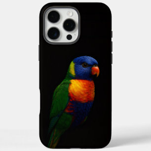 Coques iPhone 16 Pro Max Perroquet Loriquet Black 4 Luxe iPhone 16 Pro Max