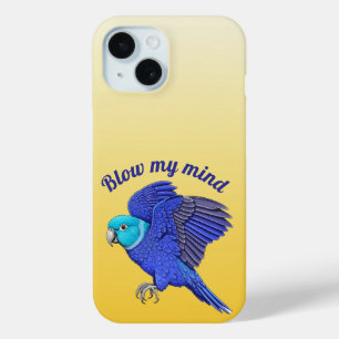 Coque Pour iPhone 15 Perroquet Volant Bleu Graphisme Jaune