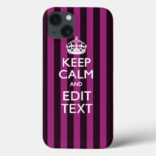 Etui iPhone Case-Mate Personalisé KEEP CALM Votre texte sur Pink Fuchsia