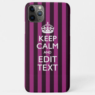 Coque Case-Mate Pour iPhone Personalisé KEEP CALM Votre texte sur Pink Fuchsia