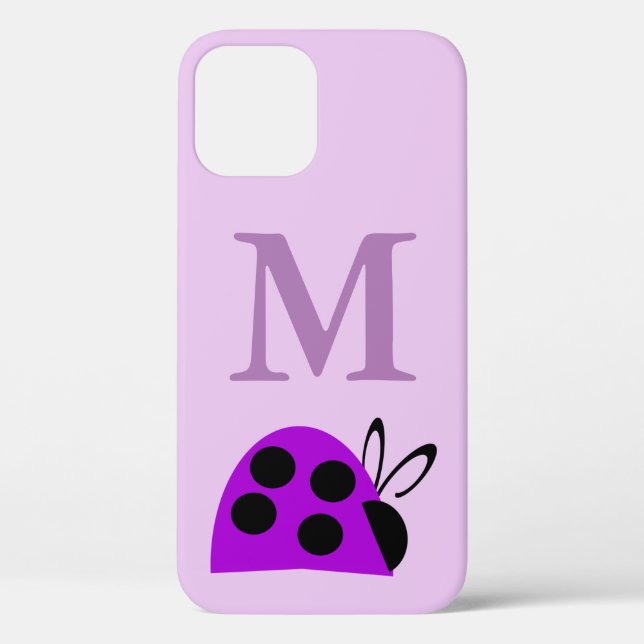 Coques Case-Mate iPhone Personalisé Ladybug mou violet (Verso)