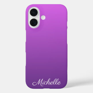 Coque Pour iPhone 16 Personalisé violet ombre