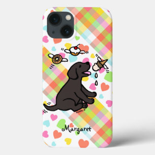 Etui iPhone 13 Personalized Black Labrador Ice Cream Dream Dark
