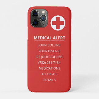 Case-Mate iPhone Case Personalized Emergency Medical Alert ID Phone Tag