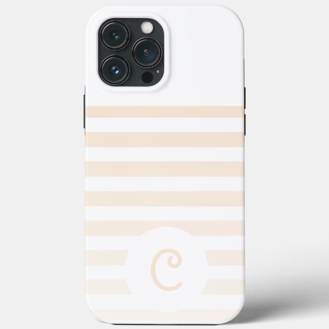 Coques Case-Mate iPhone Personalized Monogram Minimal Striped Modern Desig (Verso)