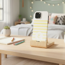 Personalized Monogram Minimal Striped Modern Desig