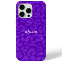 Personalized Name Modern Stylish  Purple Glitter 