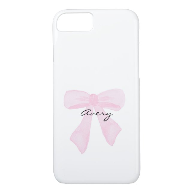 Coques Case-Mate iPhone personalized pink bow iPhone 8/7 case (Dos)