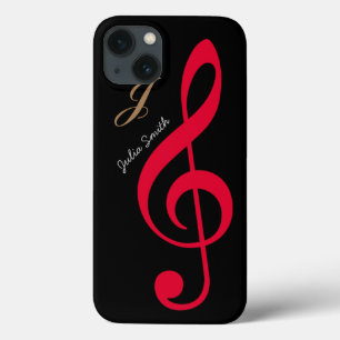 Etui iPhone Case-Mate personalized red treble clef musif