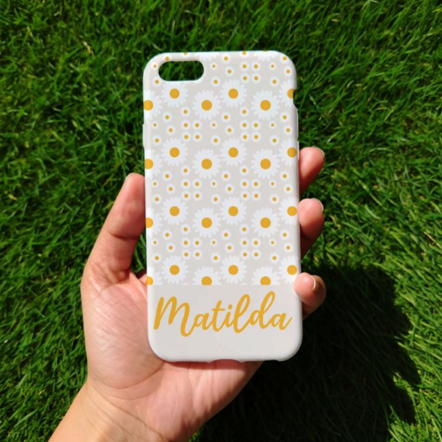 Coques Case-Mate iPhone Personalized Sunny Daisy Pattern Phone Case (Créateur téléchargé)