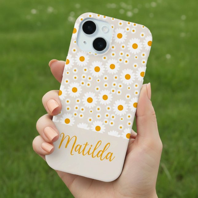 Coques Case-Mate iPhone Personalized Sunny Daisy Pattern Phone Case (Créateur téléchargé)