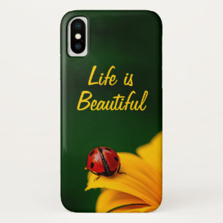 Case-Mate iPhone Case Personalized Text with Ladybug and Sunflower