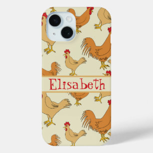 Coque Pour iPhone 15 Personnage de Brown Chicken Design