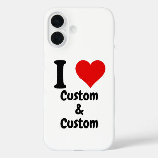 Coque Pour iPhone 16 Personnalisable J'aime personnalisé