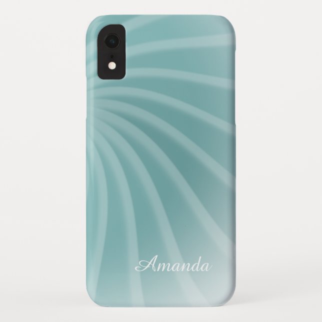 Coques Case-Mate iPhone Personnalisable - Moderne Style Pastel Vert Turquo (Dos)