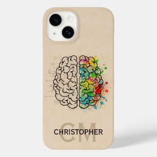 Coque Pour iPhone 14 Personnalisation du cerveau humain gauche et droit