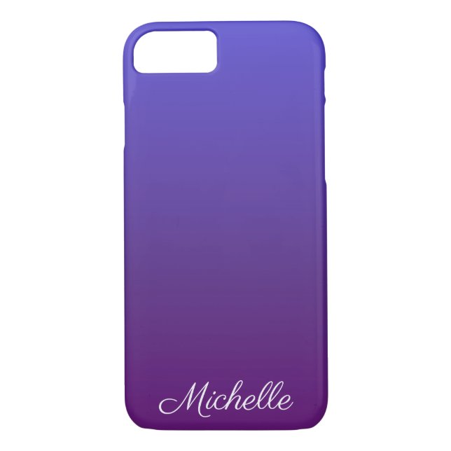 Coques Case-Mate iPhone Personnalisé bleu et violet ombre (Dos)