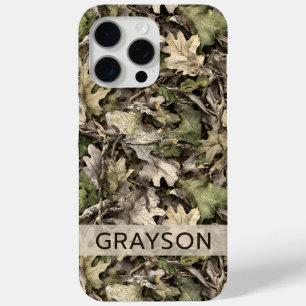 Coque iPhone 15 Pro Max Personnalisé camouflage de feuilles