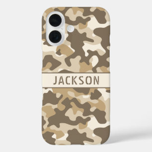 Coque Pour iPhone 16 Personnalisé camouflage du désert