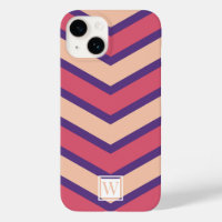 Personnalisé Chevron Monogramme rose doux bleu pou