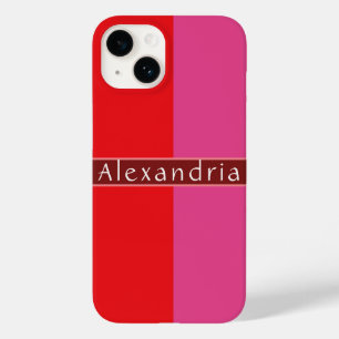 Coque Pour iPhone 14 Personnalisé Chic strié