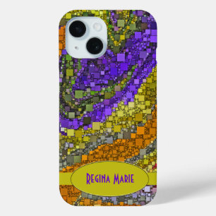 Coque Pour iPhone 15 Personnalisé Colorful Terme géométrique Abstrait