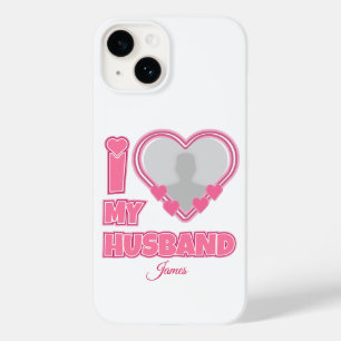 Coque Pour iPhone 14 Personnalisé I Love My Husband - Ajouter Photo & N
