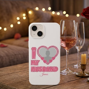 Coque Pour iPhone 14 Personnalisé J'aime mon mari – Ajouter une photo e