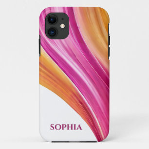 Case-Mate iPhone Case Personnalisé moderne-coucher-rose orange et jaune