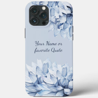 Case-Mate iPhone Case Personnalisé Moderne Floral Dusty Bleu