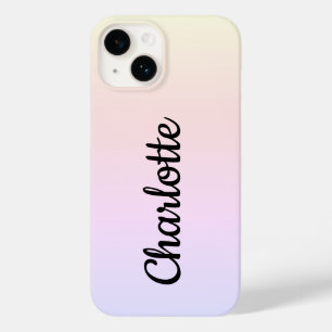 Coque Pour iPhone 14 Personnalisé Moderne Pastel Ombre