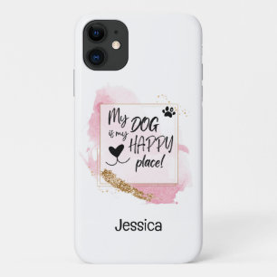 Case-Mate iPhone Case Personnalisé Mon chien est mon endroit heureux