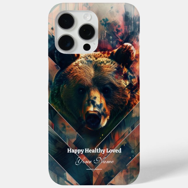 Coques Case-Mate iPhone Personnalisé : Mystic Forest Bear iPhone 15 ProMax (Verso)