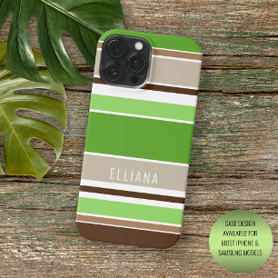 Coque iPhone 15 Pro Max Personnalisé personnalisable vert citron brun beig
