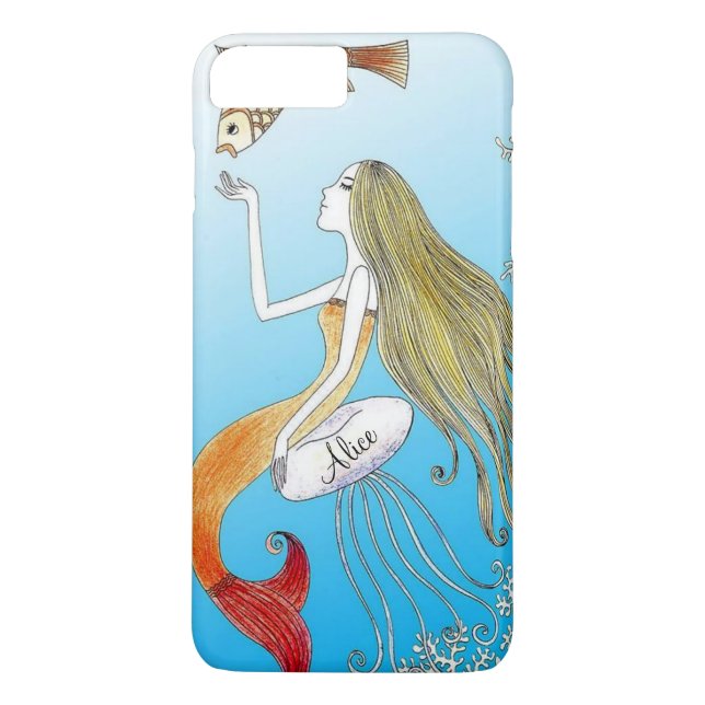 Coques Case-Mate iPhone Personnalisé sous la belle sirène de mer (Dos)