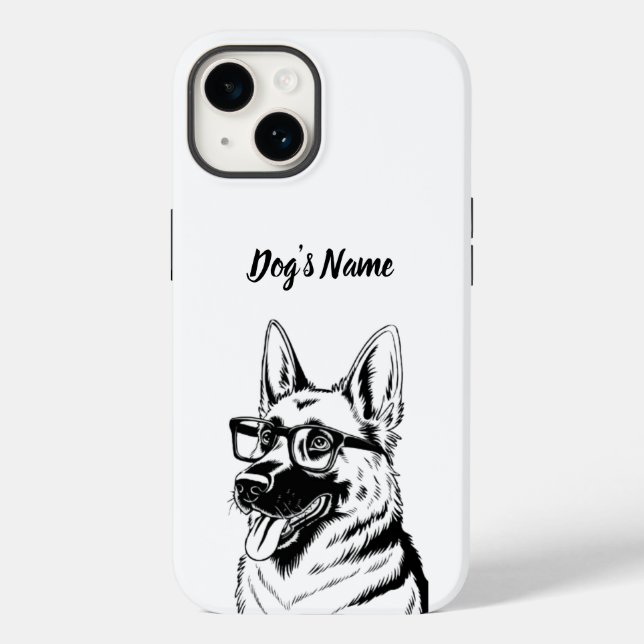 Coques Case-Mate iPhone Personnalisé votre berger allemand photo et nom (Verso)