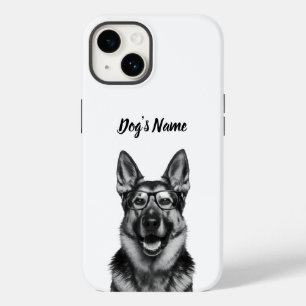 Coque Pour iPhone 14 Personnalisé votre berger allemand photo et nom